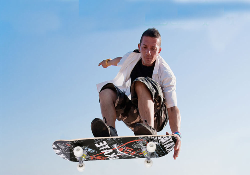 clean the skateboard